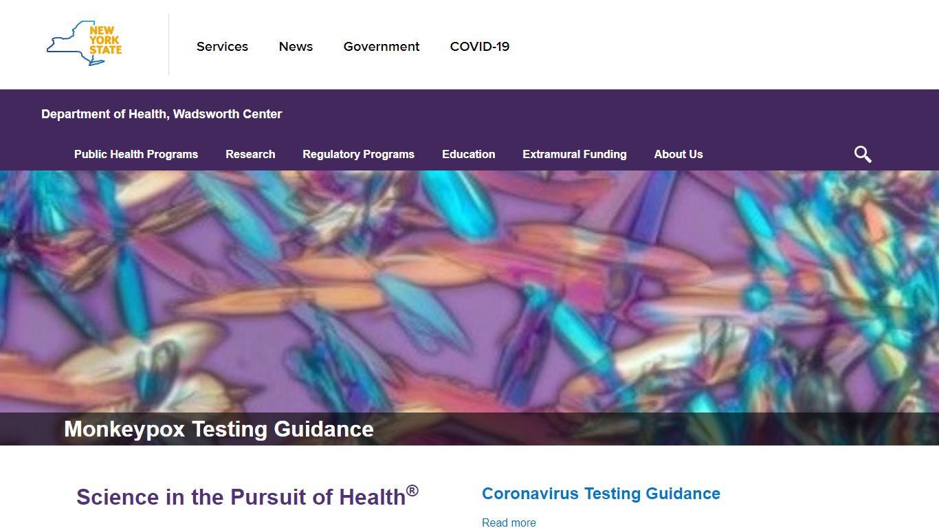 Wadsworth Center, New York State Department of Health | Science in ...